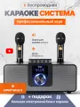 Караоке система с двумя беспроводными микрофонами К-08 черная
