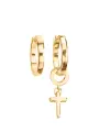 Серьги конго, непарные Greenbird, размер 25 мм, золотистый
