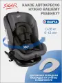Автокресло детское Siger Престиж IsoFix Lux 0-36 кг, цвет маренго