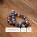 Бусины из натуральных камней круглой формы Sphere 8 мм агат ботсвана 26 шт. для рукоделия и создания браслетов, колье и бус