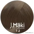 J.Maki Стойкий краситель для волос, 7.2 Жемчужный русый, 60 мл