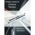 Упоры капота газовые Лада Приора Lada Priora с крепежом 2 шт.
