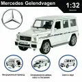Машинка металлическая инерционная коллекционная модель 1:32 Mercedes-Benz Gelendvagen G65 ; Мерседес Гелик белый
