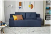 Диван Малага прямой, синий (Модерно 05), раскладной, еврокнижка