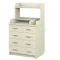 Комод Сириус-2 полка с шариковыми направляющими 5 ящиков слоновая кость