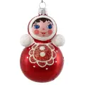 Стеклянная елочная игрушка Неваляшка 11 см, Фабрика Елочка, С2229