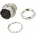 Разъем HIROSE HR10A-7R-6S(73) круглый гнездо HR10 мама PIN: 6 push-pull 2А пайка 1шт