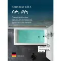 Ванна с каркасом AM.PM Gem, комплект 4в1, фронтальной панелью, слив-перелив, 140x70 см
