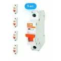 Автоматический выключатель TDM Electric ВА47-29 1P 6А характеристика C (комплект из 5 шт.)