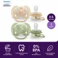 Соска-пустышка силиконовая Philips Avent ultra soft SCF091/07 с футляром для хранения и стерилизации, 0-6 мес, 2 шт.