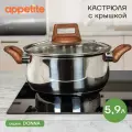 Кастрюля Appetite Donna, нержавеющая сталь, 5,9 л