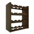 Стеллаж для вина и шампанского на 16 бутылок из дерева, размеры с бутылками Ш43.5хВ54хГ30, коричневый