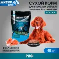 Сухой беззерновой гипоаллергенный полнорационный корм JJ-SPORT РИФ Живая Сила для взрослых собак с лососем, крупная гранула 10 кг