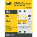 Дифференциальный автомат IEK АД12М 2П 30 мА C 4.5 кА A электронный