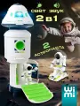 Ракета игрушечная WiMi, космическая станция со светом и звуком, 2 космонавта в наборе