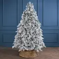 Искусственная елка Принцесса льда заснеженная с шишками 185 см, литая + ПВХ + Леска, царь елка