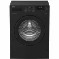 Стиральная машина SteamCure BEKO WSRE6512ZAA с загрузкой 6 кг, цвет черный, Скорость отжима: 1000 об/мин, 15 программ