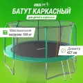 Каркасный батут UNIX Line SUPREME BASIC 14 ft 427х427х269 см, зелeный