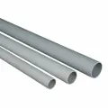 Труба жесткая НПВХ 16х3000 (порезана пополам) гладкая, серая (15 шт.)