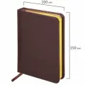Ежедневник недатированный А6 Brauberg (160 листов) обложка под кожу, коричневая под змеиную кожу (125105), 60шт.