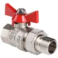 Кран шаровый  VALTEC Base VT.227.N  латунь,  с накидной гайкой   1 шт. 9.7 см Ду 20 (3/4) стальной