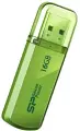 Флешка Silicon Power Helios, 16GB, USB 2.0, металл, зеленая
