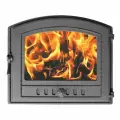 Дверца каминная Везувий 224 со стеклом чугунная топочная (Антрацит)