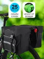 Сумка для велосипеда на багажник, велоштаны 25л с чехлом от дождя West Biking черная
