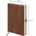 Ежедневник недатированный А5 Brauberg Wood (136 листов) обложка под кожу, резинка, коричневый (111676), 2шт.