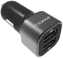 ROMOSS Универсальная автомобильная зарядка ROMOSS AM12 12W с 2 USB-портами на 5V 2.4A / 1A. Черная.