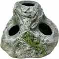 Садовая фигурка для сада и дачи Камень с ящерицами серый 35х46х50