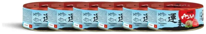 PRIME ASIA TUNA & SEABASS для взрослых кошек с тунцом и сибасом в желе банка 85 гр NEW 85 гр х 6 шт