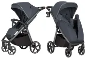 Прогулочная коляска Carrello Bravo SL Deluxe Thunder Grey, всесезонная, с капюшоном, серая