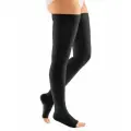 Чулки mediven plus, с открытым носком на широкое бедро 400W, 3 класс Medi, 2, Черный, Стандартная