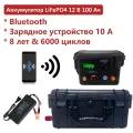 LiFePO4 12 В 100 Ач портативная литиевая батарея с зарядным устройством 10 А для лодочного троллингового мотора