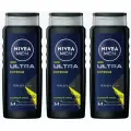 Гель для душа Nivea, Ultra Extreme, бодрящий, мужской, 500 мл, 3 шт