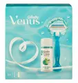 Набор Gillette Venus Бритва с 1 сменной кассетой +SATIN CARE Гель для бритья, женский для чувствительной кожи, 75 мл