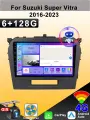 Магнитола для Suzuki Super Vitara 2016-2023, Автомагнитола для Сузуки Витара ,4G Android 6+128GB 2din Мультимедиа Bluetooth FM WIFI Автомобильный