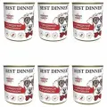 Влажный корм для собак (консервы) Best Dinner Premium Меню №3 С говядиной и кроликом, 340 гр * 6 шт