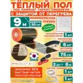 Инфракрасный теплый пол Eastec PTC 9 м х 50 см 990 Вт комплект саморегулирующий TLS-50-9 + механический регулятор