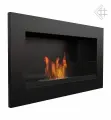 Настенный биокамин Kratki GOLF, Металл, черный, 64,8x37,4x14,4 см.
