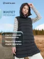Жилет Northland Women's long travel fake down vest, размер 48, черный