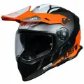 Шлем мотард JUST1 J34 PRO (черный, серый, оранжевый, L)