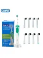 Электрическая зубная щетка Oral-B D12 , зеленая, 8 насадок, для взрослых