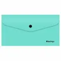 Папка-конверт на кнопке Berlingo Instinct (С6, 200мкм, пластик) мятный (EFb_06520), 12шт.