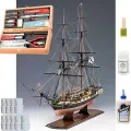 Модель парусного корабля Amati (Италия), Бриг Меркурий, 800 часов, М. 1:64, подарочный набор для сборки + инструменты, краски, клей