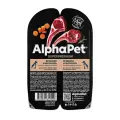 AlphaPet Superpremium пауч для щенков, беременных и кормящих собак мясные кусочки в соусе с Ягненком и морковью, 100г (15 штук)