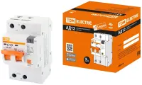 Диф. автомат АД12 2P, C10, 10мА, 4,5кА, тип АС, 3 мод, TDM