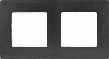 Рамка для розеток и выключателей Legrand Etika 2 поста, цвет антрацит