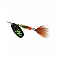 Блесна вращающаяся Mepps BLACK FURY MOUCHE, 00, Black/Chartreuse, комплект из 1 штука